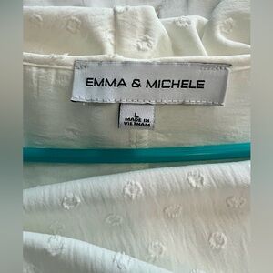 Emma & Michele NWT cream Peasant dress